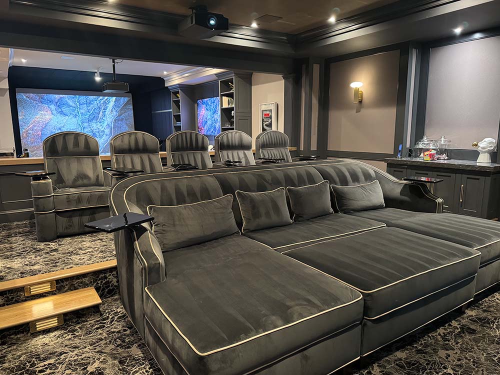 Home theater seating — home theater project by Blackpoint Technology